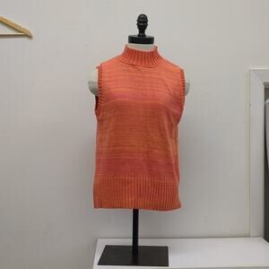 United States Sweaters Bright Coral‎ knit sweater vest size Large